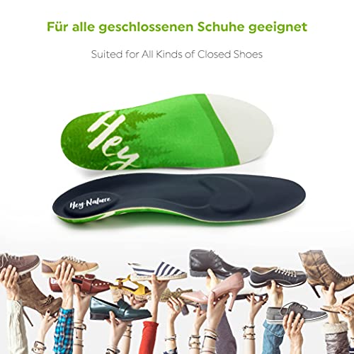 Hey Nature Plantillas Memory Foam 3D/ plantillas ultraligeras para deporte, uso diario y trabajo/ plantillas para botas de seguridad / plantillas ortopédicas moldeables Memory Foam