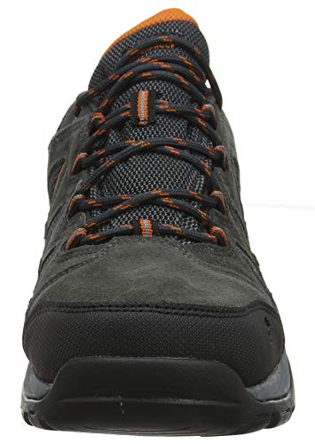 Hi-Tec Banderra II Low WP, Zapatillas de Senderismo Hombre, Gris Charcoal Graphite Burnt Orange 51, 44 EU