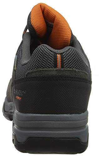 Hi-Tec Banderra II Low WP, Zapatillas de Senderismo Hombre, Gris Charcoal Graphite Burnt Orange 51, 44 EU