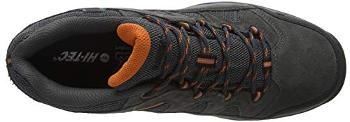 Hi-Tec Banderra II Low WP, Zapatillas de Senderismo Hombre, Gris Charcoal Graphite Burnt Orange 51, 44 EU