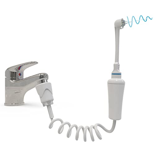 Hidropulsador dental SoWash | Vortice Orthodontic | Se conecta al grifo | Sin baterías ni electricidad | Cabezal Orthodontic Getto Triple Botón Convergente | Ideal para aparatos. Ortodóntico