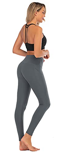 Hifoda Leggings Yoga Mujer Pantalones Deportivos de Fitness Cintura Alta con Bolsillos Pantalón Pilates Alta Elasticidad Opaco (XL)