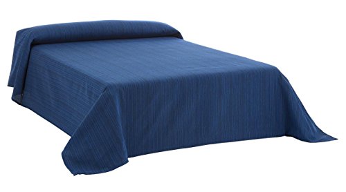 HIPERMANTA Colcha Foulard Multiusos Modelo Aitana para sofá y para Cama, Algodón-Poliéster, 230x270 cms. Azul