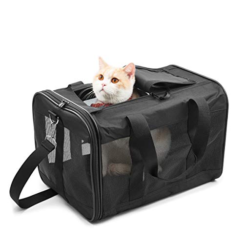 Hitchy Transportin Gato/Transportin Perro Pequeño Mascotas Cómodo Bolso para Transporte en Tren, Coche y Avión. (M)