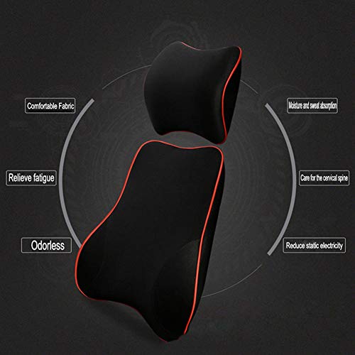 HJPOQZ Almohada para el Cuello Transpirable para Coche, Cojines para Asiento, Accesorios de Soporte para reposacabezas para Silla de Oficina para Coche, Almohada Universal