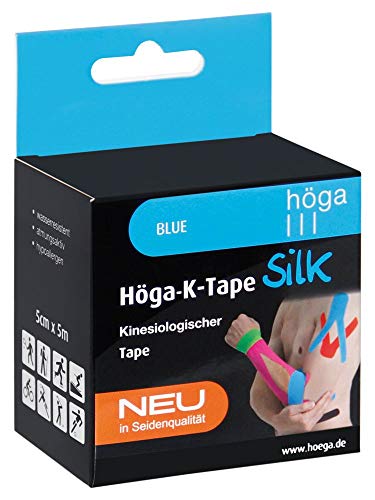 höga de K de Tape de Silk Blue kinesiologischer Tape en seda Calidad, 5 cm x 5 m