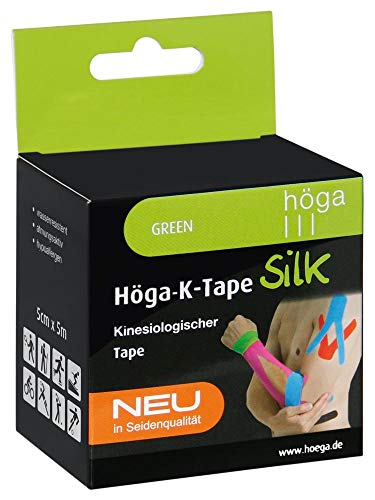 höga de K de Tape de Silk Green kinesiologischer Tape en seda Calidad, 5 cm x 5 m