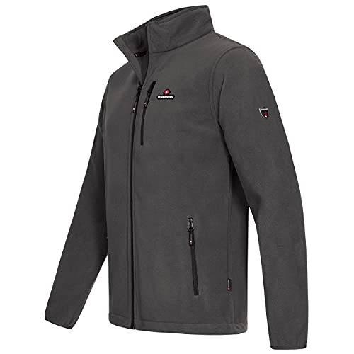 Höhenhorn Eigler Chaqueta de forro polar con cremallera para hombre, para senderismo, Hombre, gris, large