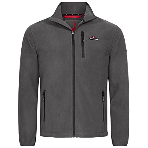 Höhenhorn Eigler Chaqueta de forro polar con cremallera para hombre, para senderismo, Hombre, gris, large