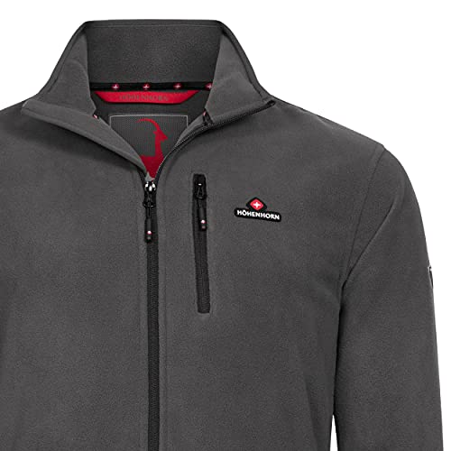 Höhenhorn Eigler Chaqueta de forro polar con cremallera para hombre, para senderismo, Hombre, gris, large