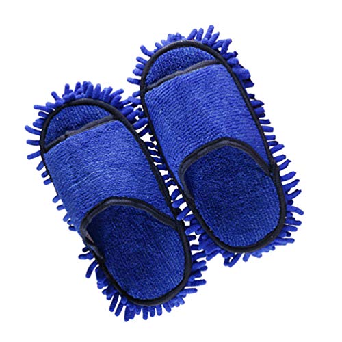 Holibanna 1 par de Zapatillas de Limpieza para El Suelo Zapatillas para El Hogar Zapatillas de Vestir Azul Oscuro