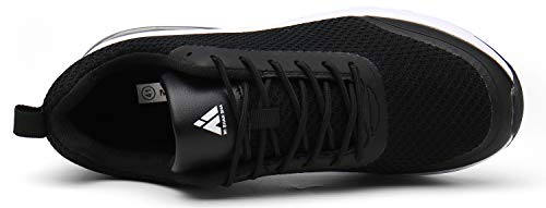 Hombre Aire Zapatillas Trail Running Mujer Deportivas para Caminando Transpirable Antideslizante Sneakers St.1 Negro 42 EU