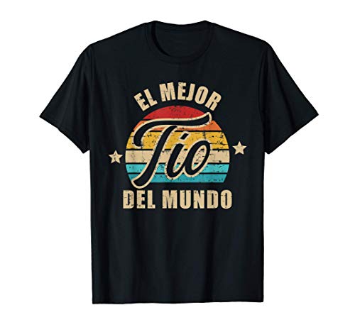 Hombre El mejor tío del mundo vintage retro Camiseta