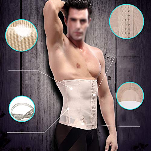 Hombre Fajas para Disimular Barriga Corsets Adelgazantes Cinturilla Reductoras Abdomen,Piel,S