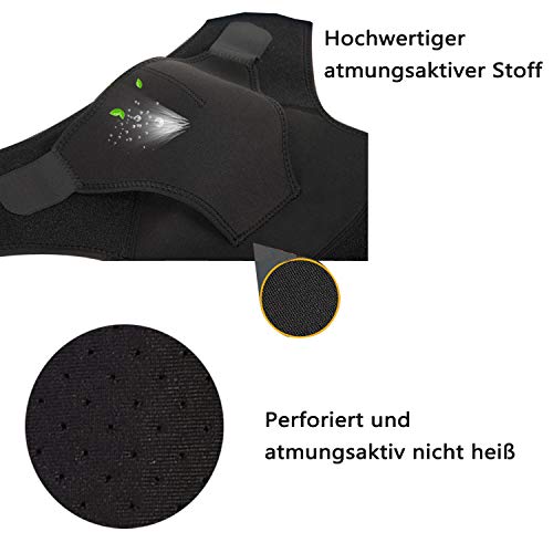 Hombrera de neopreno ajustable para la prevención de lesiones y recuperación de lesiones y lesiones en los hombros artríticos para hombro izquierdo/derecho, hombre/mujer