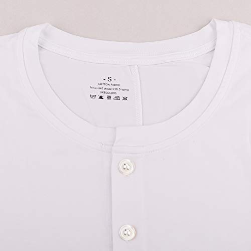 Hombres de Manga Corta Onesie Henley para Hombre Ramper de algodón elástico súper cómodo