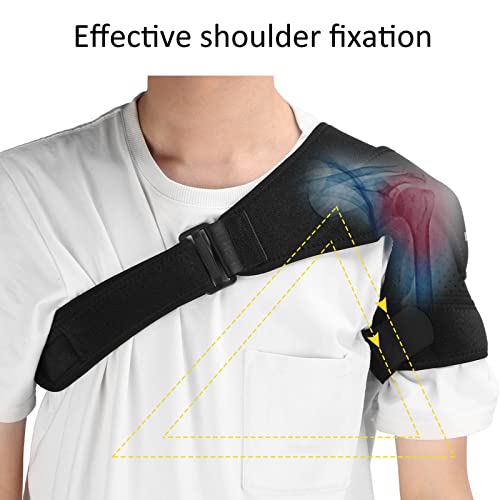 Hombros Manga de Compresión Recuperación de Lesiones Alivio del Dolor Soporte de Hombro Brazo Derecho Izquierdo Uso del Brazo, Soporte Ajustable del Manguito Rotador, para Articulación Ca Dislocada, E