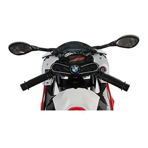 HOMCOM Moto Eléctrica para Niños de +3 Años 12V Licenciado BMW con Faros Bocina 2 Ruedas de Equilibrio Velocidad Máx. de 5 km/h 110x47x69 cm Rojo