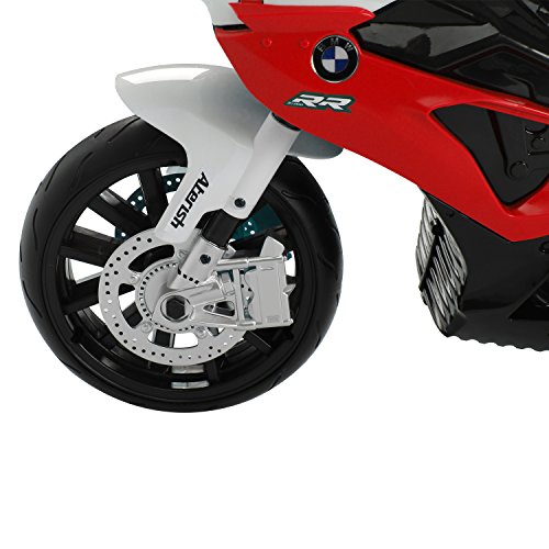 HOMCOM Moto Eléctrica para Niños de +3 Años 12V Licenciado BMW con Faros Bocina 2 Ruedas de Equilibrio Velocidad Máx. de 5 km/h 110x47x69 cm Rojo