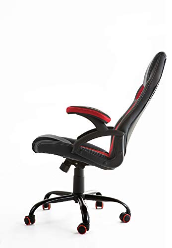 Home Heavenly®- Silla X-Gamer, de Oficina, sillón Gaming ergonómico, diseño de Oficina y despacho, Escritorio, con Ruedas (Rojo)