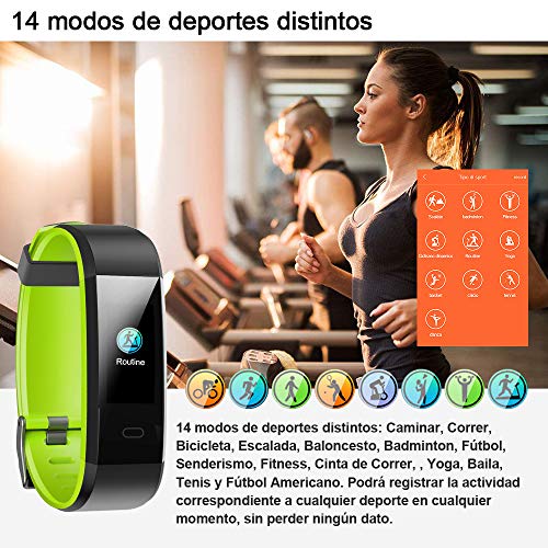 HOMSCAM Pulsera Inteligente, Pulsera Actividad Impermeable IP68 con Monitor de Calorías, Monitor de Ritmo Cardíaco, Captura de cámara, Notificación de Mensajes para Android y iOS Teléfono móvil