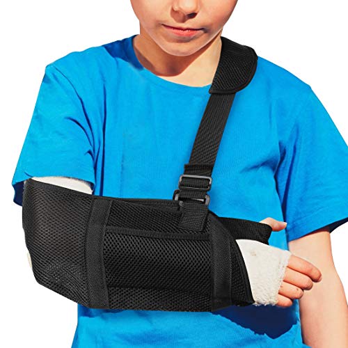 Honda universal para el brazo del niño, Honda ligera y transpirable para el hombro de malla para niños, Inmovilizador ajustable del hombro para lesiones, Codo roto, Muñeca, Fracturas y Dislocación