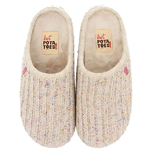 HOT POTATOES Furth, Pantuflas Mujer, Beig, 39 EU