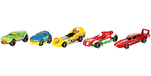 Hot Wheels Pack de 5 vehículos, coches de juguete (modelos surtidos) (Mattel 1806)