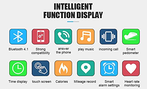 Hozora Pulsera Inteligente Auricular Bluetooth 2 en 1,Fitness Tracker Pulsera TalkBand con Llamadas Reproductor de Audio Auriculares Frecuencia cardíaca Calorías Paso Podómetro Distancia (Gris)