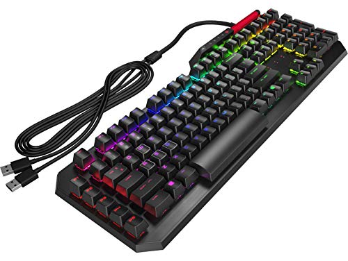 HP Omen Sequencer - Teclado para gaming (16,8 millones de colores RGB, modo Gaming, 100 % anti-ghosting y N-key rollover) negro