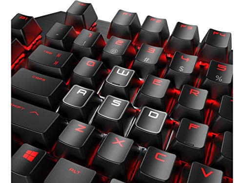 HP Omen Sequencer - Teclado para gaming (16,8 millones de colores RGB, modo Gaming, 100 % anti-ghosting y N-key rollover) negro