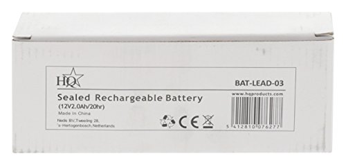 HQ Batterie au Plomb-acide recargable 12 V 2000 mAh 178 mm x 34 mm x 66 mm de HQ