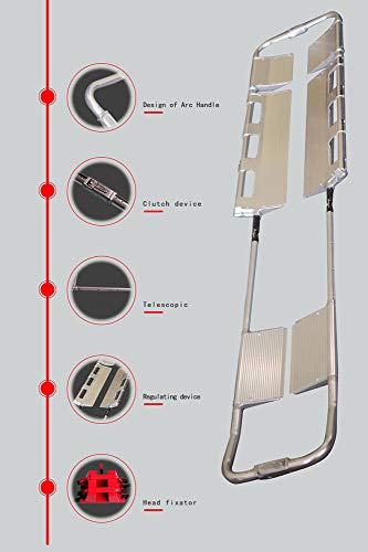 HSRG Camilla de Emergencia médica, aleación de Aluminio Telescópica Plegable Columna Vertebral Camilla Kit de inmovilización Tipo de Cuchara Ligera Transferencia de Pacientes