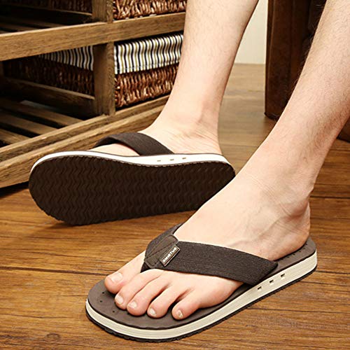 Hsyooes Chanclas para Hombre Punta Descubierta Zapatillas Playa Verano Casa Zapatos