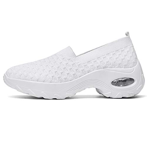 Hsyooes Shape Ups Zapatos de Mujer Andar Deporte Zapatilla de Deporte Plataforma Malla Running Zapatos Height-Increasing Sneaker