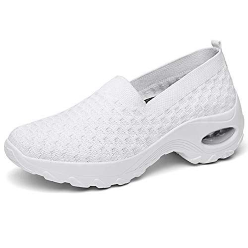 Hsyooes Shape Ups Zapatos de Mujer Andar Deporte Zapatilla de Deporte Plataforma Malla Running Zapatos Height-Increasing Sneaker