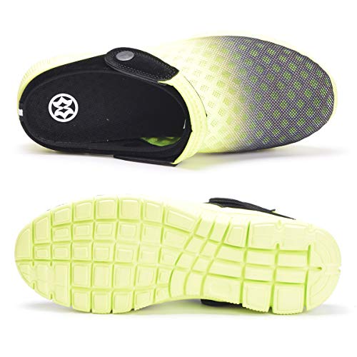 Hsyooes Zuecos para Hombres Mujeres Zapatillas de Playa Respirable Malla Sandalias Verano Antideslizante Zapatillas de Jardin