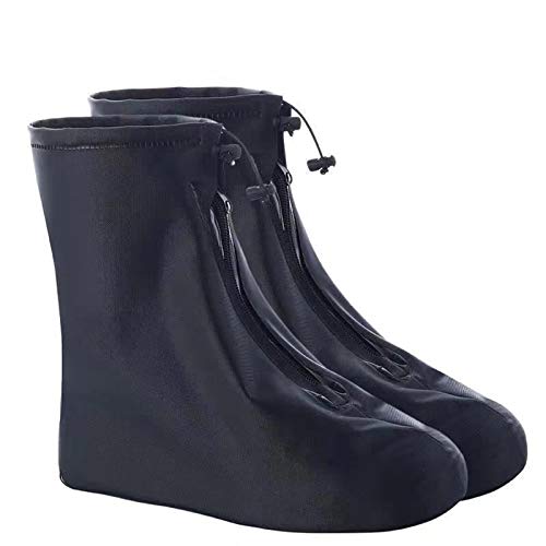 HUAIXIAOHAI 1 par de zapatos de protector impermeable para impermeables Cubierta de bota Unisex Cremallera Zapato de lluvia Cubiertas de zapatos antideslizantes Cajas de zapatos de agua Cubiertas de z