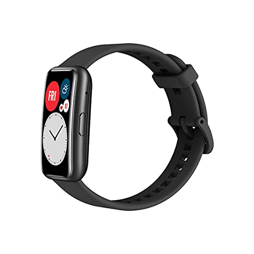 HUAWEI WATCH FIT - Smartwatch, pantalla AMOLED de 1,64” y Adaptador USB-C, hasta 10 días de batería, 96 modos de entrenamiento, GPS incorporado, 5ATM, saturación de oxígeno en sangre, Negro