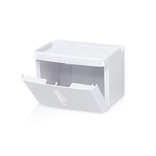 HUIHUAN Caja de pañuelos para baño Accesorios de baño Elegante baño de múltiples funciones Caja de limpiaparabrisas Caja de baño Perforación Bandeja de papel higiénico Soporte de toalla de papel