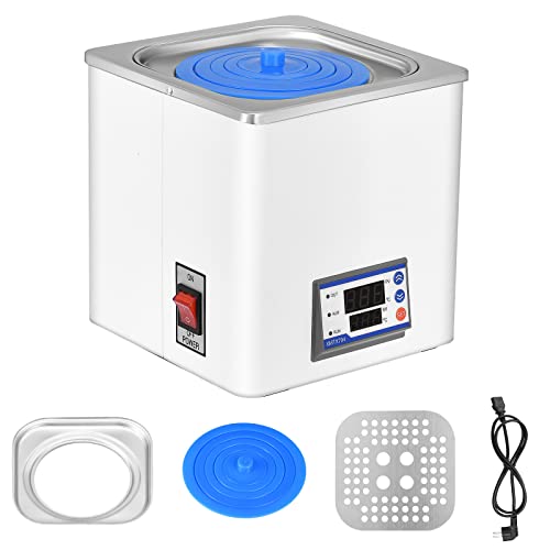 HUKOER Baño de agua termostático digital con aberturas seleccionables, baño de agua eléctrico de un solo orificio, laboratorio digital, 3L, 220V a 100 ° C