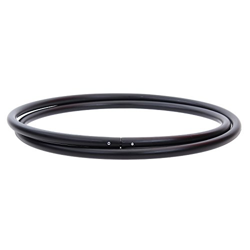 Hula Hoop en Blanco, HDPE-20mm, Ø80cm, Negro