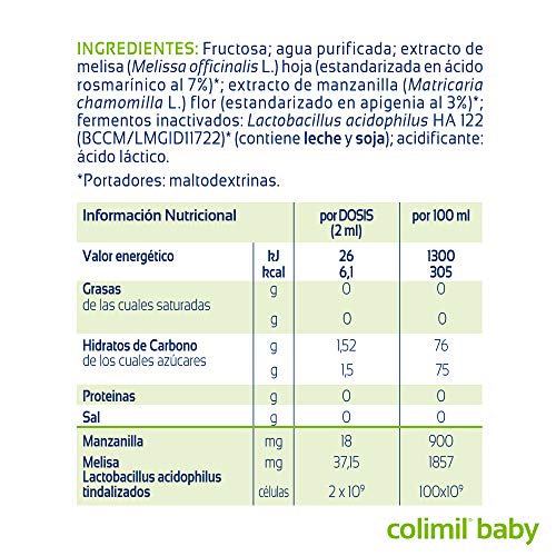 Humana Colimil Baby, Con Extractos Naturales Y Probióticos Para Las Molestias Del Cólico Infantil. Complemento Alimenticio, color Colimil Para Cólicos, 30 ml