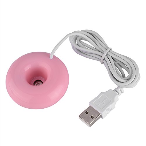 Humidificador con rosquillas, Flotador en el Agua Mini difusor de Aroma USB humidificador para el Dormitorio del bebé (Rosa)