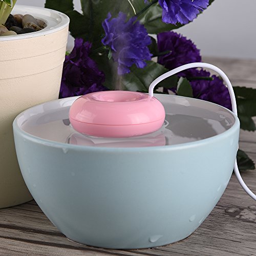 Humidificador con rosquillas, Flotador en el Agua Mini difusor de Aroma USB humidificador para el Dormitorio del bebé (Rosa)