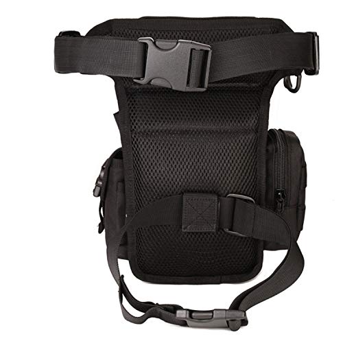 HUNTVP Bolsa de Pierna Bolsa Táctical Militar Impermeable para Correr Senderismo Ciclismo Camping Caza, Tipo 1-Negro