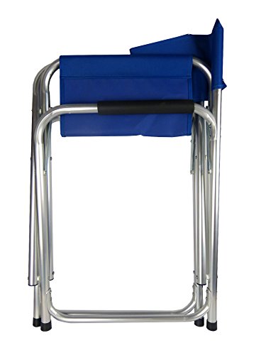 Hyfive Directores de Aluminio Azul Silla Plegable con apoyabrazos Silla de Camping Pesca Silla Silla de jardín