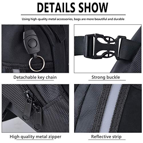 Hylzo Bolso Pierna Moto Hombre,Fanny Waist Pack Riñonera Moto Pierna Impermeable Riñonera Lateral Hombre Bandolera Cintura Hombre Leg Bag para De Excursión,Bicicleta,Outdoor