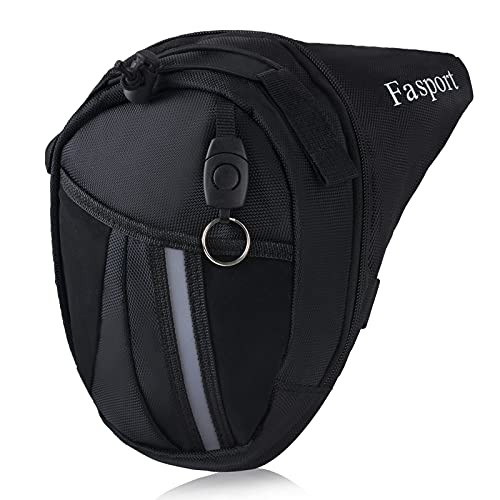 Hylzo Bolso Pierna Moto Hombre,Fanny Waist Pack Riñonera Moto Pierna Impermeable Riñonera Lateral Hombre Bandolera Cintura Hombre Leg Bag para De Excursión,Bicicleta,Outdoor