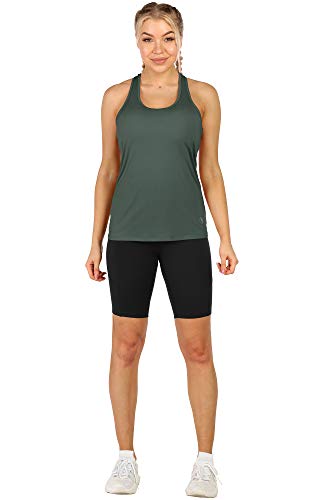 icyzone - Camiseta de Entrenamiento para Mujer con Espalda Abierta, Camiseta de Yoga atlética, Camisetas de Gimnasio(M,)